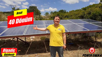 Balıkesir Bigadiç 3 beygir Güneş Enerjili Sulama Sistemi Referansları