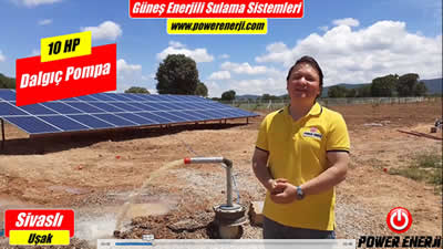 Uşak 10 beygir Güneş Enerjili Sulama Sistemi Referansları