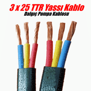 3x25 TTR Yassı Kablo Fiyatı Dalgıç Pompa Kablosu