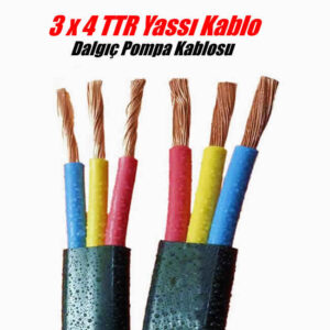 3x4 TTR Yassı Kablo Fiyatı Dalgıç Pompa Kablosu