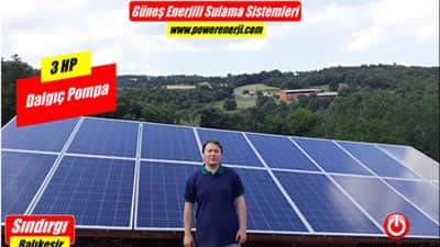 Sındırgı 3 beygir Güneş Enerjili Sulama Sistemi Referansları