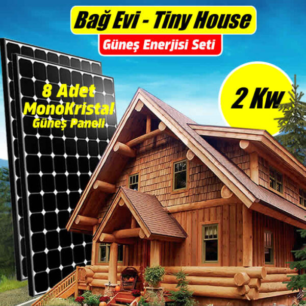 Bağ Evi, Tiny House için 2 Kw Güneş Enerjisi Elektrik Üretimi Fiyatı