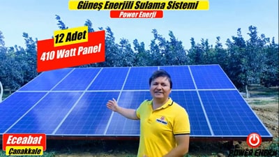 Çanakkkale Eceabat 4 beygir Güneş Enerjili Sulama Sistemi Referansları