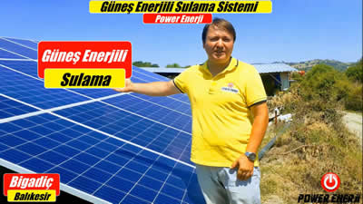 Balıkesir Bigadiç 10 beygir Güneş Enerjili Sulama Sistemi Referansları