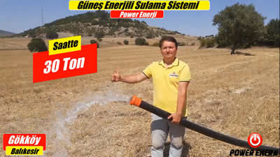 Balıkesir 7.5 beygir Güneş Enerjili Sulama Sistemi Referansları