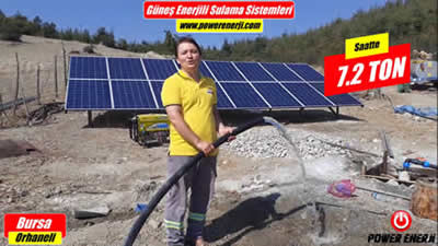 Bursa 3 beygir Güneş Enerjili Sulama Sistemi Referansları