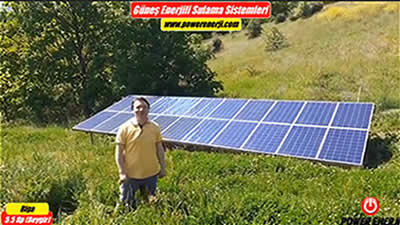 Çanakkale Biga 5.5 beygir Güneş Enerjili Sulama Sistemi Referansları