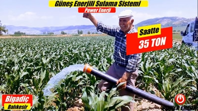 Balıkesir Bigadiç 2 beygir Güneş Enerjili Sulama Sistemi Referansları
