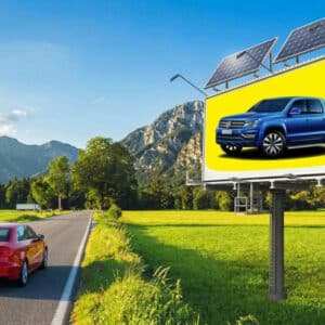 Gunes Enerjili Totem Tabela Aydinlatma Seti - Solar Reklam Panosu LED Projektor ve Aku Paketi