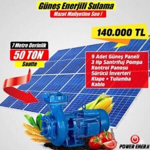 3 Hp Santrifüj Pompa Güneş Enerjili Sulama Fiyatı