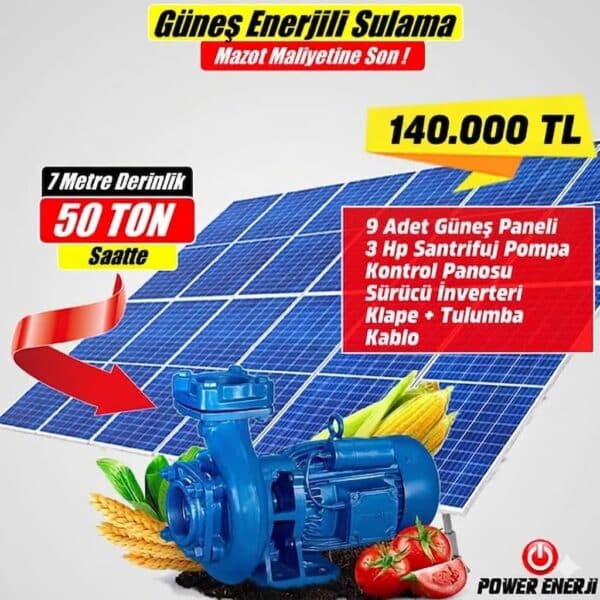 3 Hp Santrifüj Pompa Güneş Enerjili Sulama Fiyatı