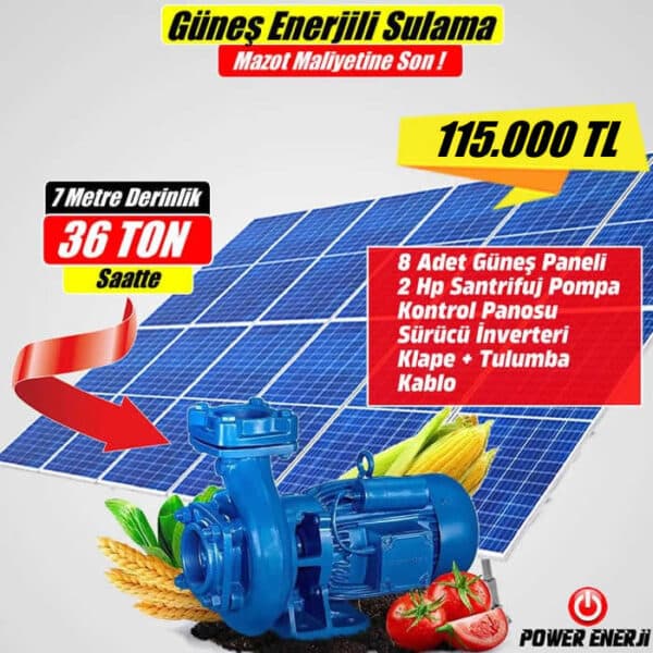 2 Hp Santrifüj Pompa Güneş Enerjili Sulama Fiyatı