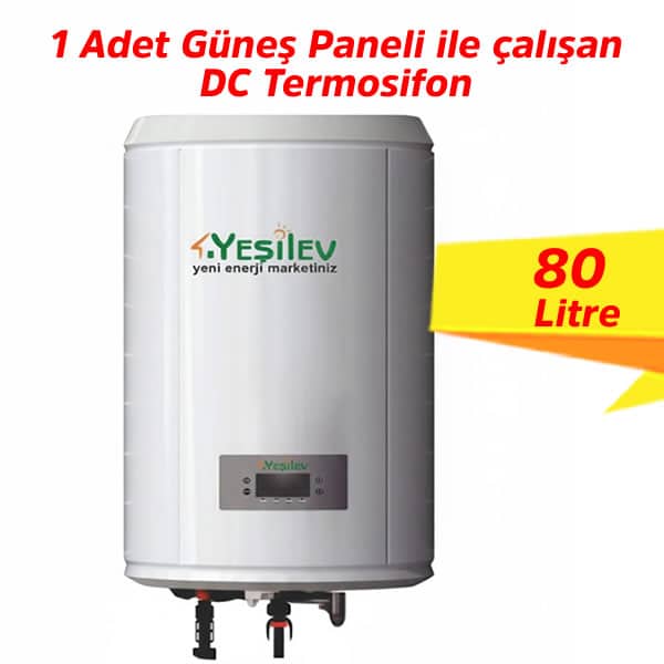 SUNSYPHON 1 Adet 550 Watt Güneş Paneli ile Çalışan Dc Termosifon