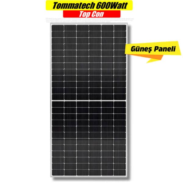 TommaTech 600 Watt Güneş Paneli - 144 Hücreli Half Cut TOPCon