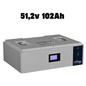 Power Enerji uzmanlığıyla sunulan TommaTech 51.2V 102Ah Lityum Batarya; yüksek döngü ömürlü Modular Series LFP depolama ünitesi teknik görseli.