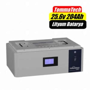 TommaTech 25.6V 204Ah G2 serisi modüler lityum lfp batarya, güneş enerjisi depolama sistemi ünitesi.