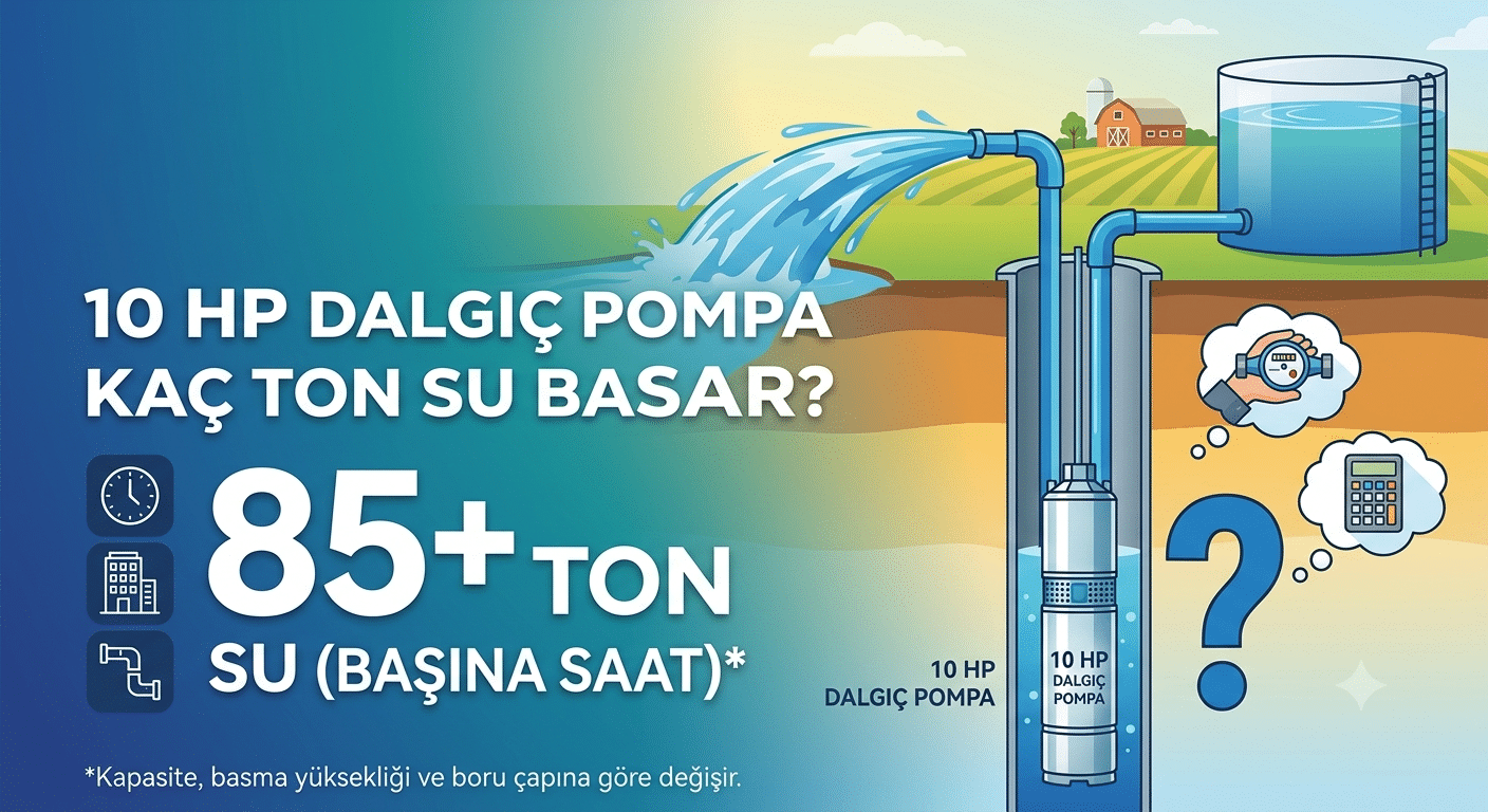 10 HP Dalgıç Pompa Kaç Ton Su Basar? Sulama Rehberi