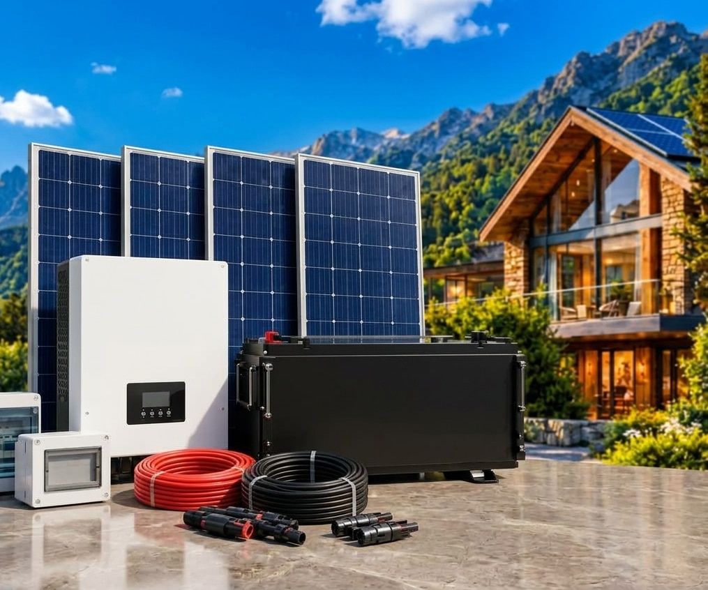 Bağ Evi ve Tiny House Güneş Enerjisi Seti - 1.14 kW Panel + 3kVA İnverter + 2.5kWh Lityum Batarya