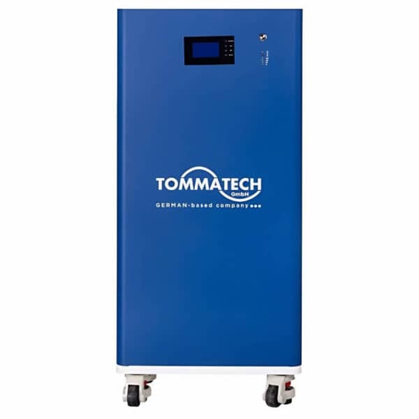 TommaTech 51.2V 280Ah Lityum Batarya, güneş enerjisi sisteminizde ürettiğiniz elektriği gece ve elektrik kesintilerinde kullanabilmeniz için yüksek yoğunluklu enerji depolama imkanı sunar. Geleneksel jel veya kurşun-asit akülere kıyasla %95'e varan Deşarj Derinliği (DoD) ile nominal kapasitesinin neredeyse tamamını kayıpsız kullanmanızı sağlar.